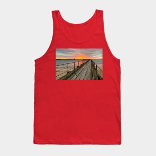 Sunrise over the Old Wooden Pier Tank Top